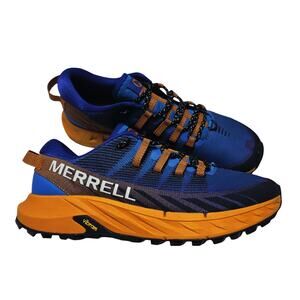 Merrell Women's Agility Peak 4 Trail Running Shoes Blue Orange- Size 11